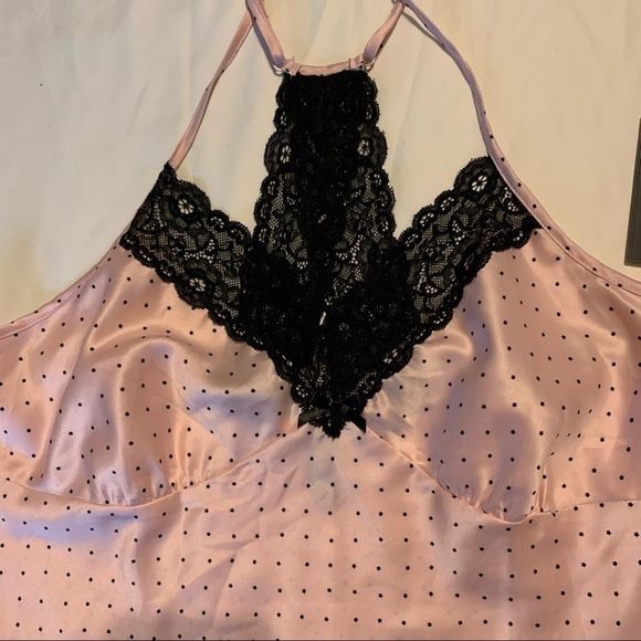 NWT Ambrielle Blush Pink Polkadot Silky Tank Top - Picture 3 of 16